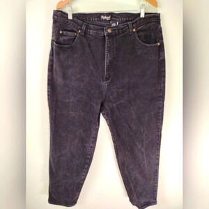 Sz 22 grunge black denim jeans 98% cotton curvy plus size‎ rock glam